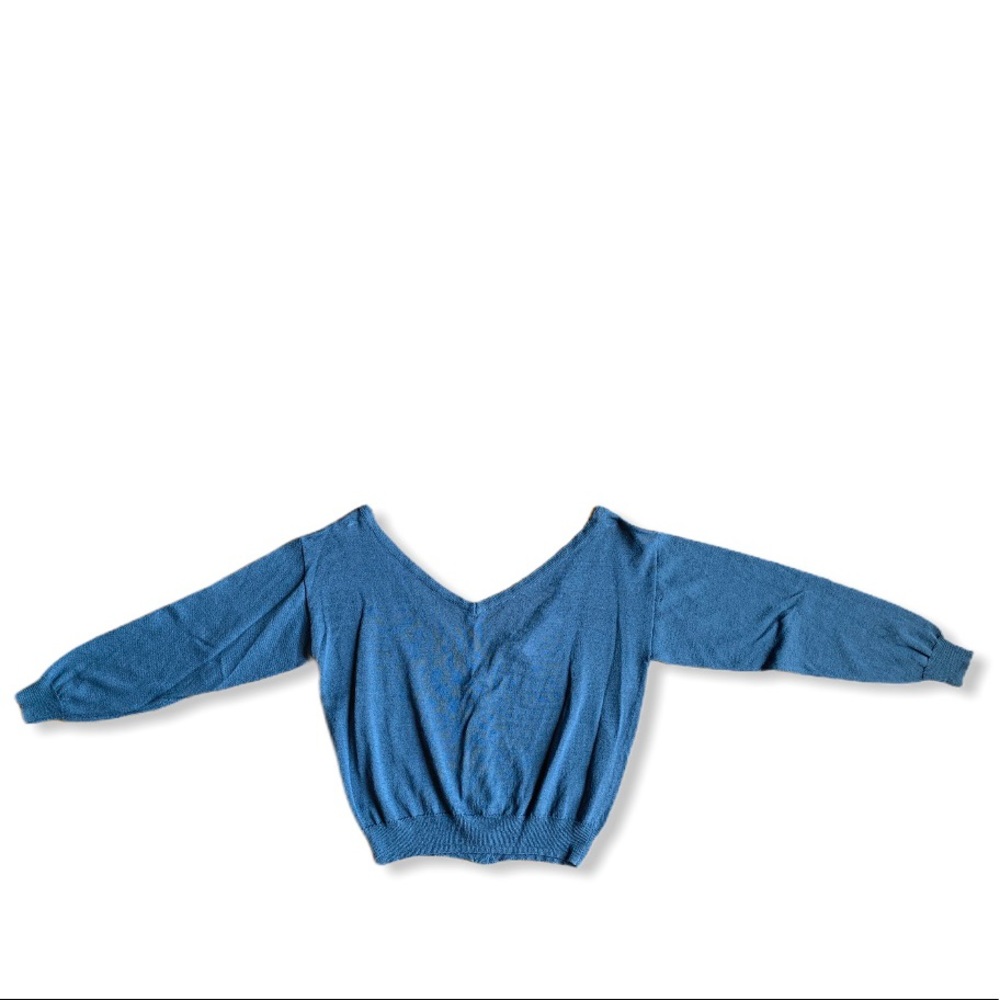 Callahan Double V button Back fine gage Knit top